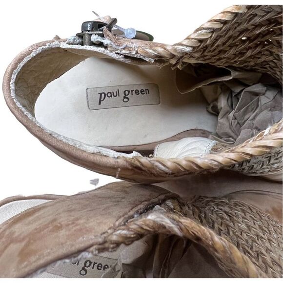 Paul Green LEILANI Sandal in Sisal Cuoio Woven Nubuck NWOB Size 3 or US 5 1/2 - Picture 9 of 11